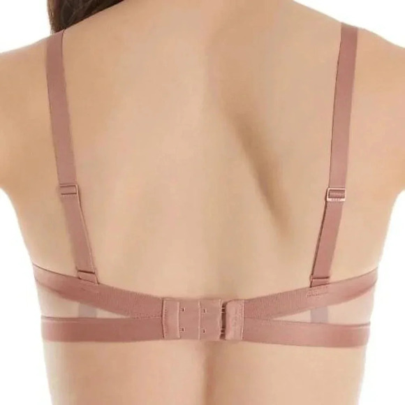 34B DKNY DK4940 Sheers Spacer T-Shirt Underwire Bra Shell Pink NWT New with Tags - Picture 6 of 7